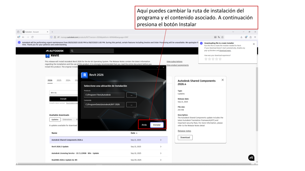 Aceptar actualización incluida